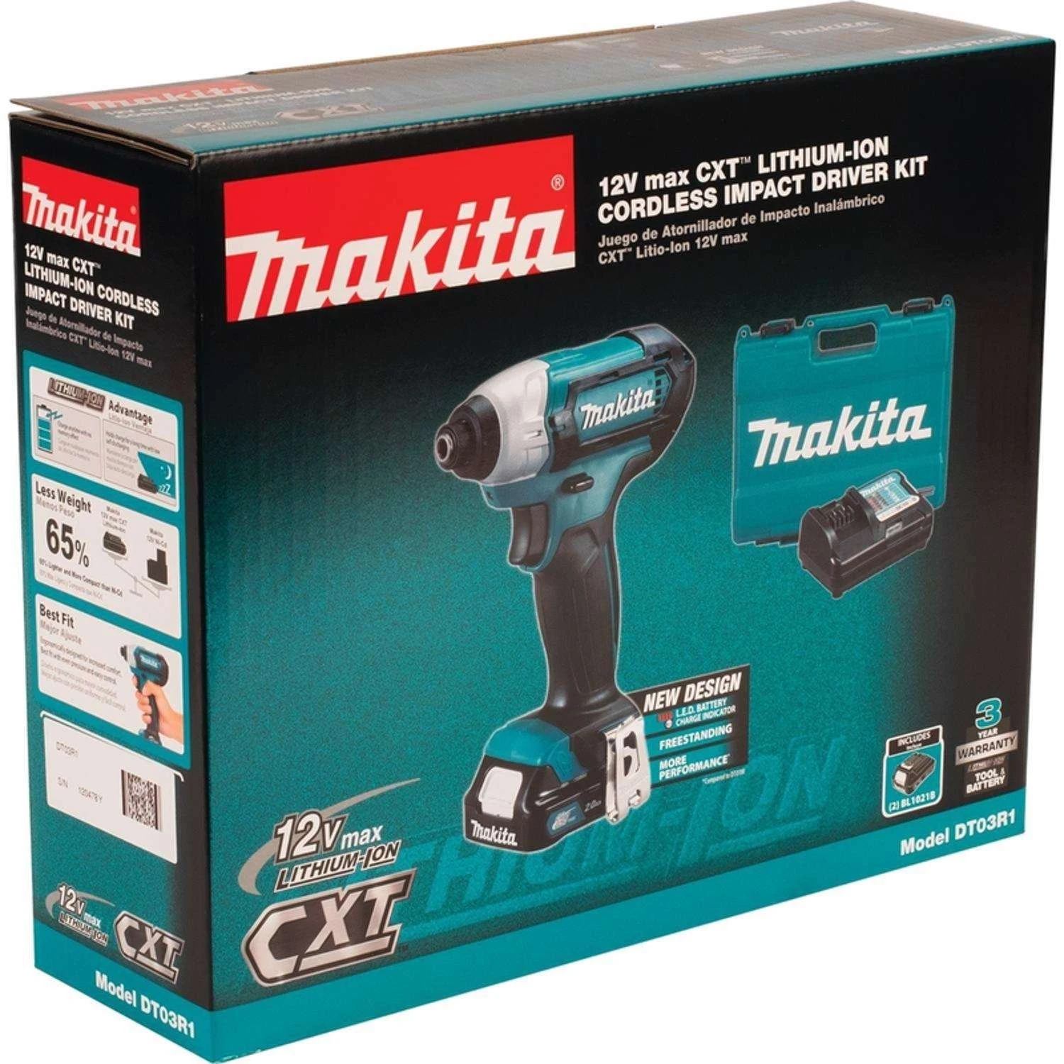 Makita 12V MAX CXT 1/4 In. Cordless Brushed Impact Driver Kit (Battery & Charger) 5 Makita 12V MAX CXT 1/4 In. Cordless Brushed Impact Driver Kit (Battery & Charger) - Image 3