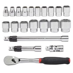 Craftsman V-Series 1/2 In. Drive SAE 6 Point Socket And Tool Set 21 Pc -DeWALT Outlet 06da518a 07cd 473b adb2 97bf674ab6fe