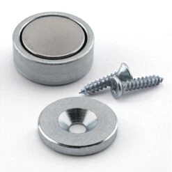 Magnet Source .25 In. L X .625 In. W Silver Super Latch Magnets 16 Lb. Pull 2 Pc