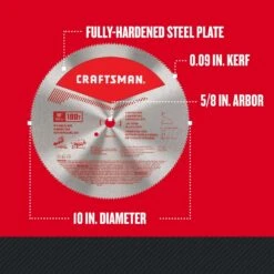 Craftsman 10 In. D X 5/8 In. Carbon Steel Circular Saw Blade 180 Teeth 1 Pc 11 Craftsman 10 In. D X 5/8 In. Carbon Steel Circular Saw Blade 180 Teeth 1 Pc -DeWALT Outlet 086a88e4 e006 4437 9ce9 715438b2542c