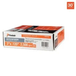 Paslode RounDrive 3 In. .120 Ga. Paper Strip Brite Framing Nails 30 Deg 5000 Pk