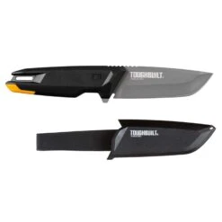 ToughBuilt 10.16 In. Fixed Blade Tradesman Pocket Knife Black/Orange/Silver 1 Pc