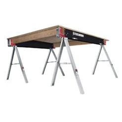 Steelman 30 In. H X 47 In. W X 22 In. D Folding Sawhorse 1100 Lb. Cap. 1 Pc -DeWALT Outlet 0d5696fc d210 4cf6 9bea 41bf98ddb910