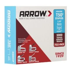 Arrow T50 3/8 In. W X 1/4 In. L 18 Ga. Flat Crown Heavy Duty Staples 5000 Pk -DeWALT Outlet 0d97a146 ab9a 4516 8a9e 00779f9b33f2