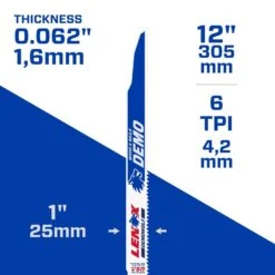 LENOX DEMOWOLF 12 In. Bi-Metal Reciprocating Saw Blade 6 TPI 5 Pk 8 LENOX DEMOWOLF 12 In. Bi-Metal Reciprocating Saw Blade 6 TPI 5 Pk -DeWALT Outlet 0fbc2c6a db0e 47db 8832 2c14374a31a8