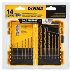 DeWalt High Speed Steel Pilot Point Drill Bit Set Straight Shank 14 Pc