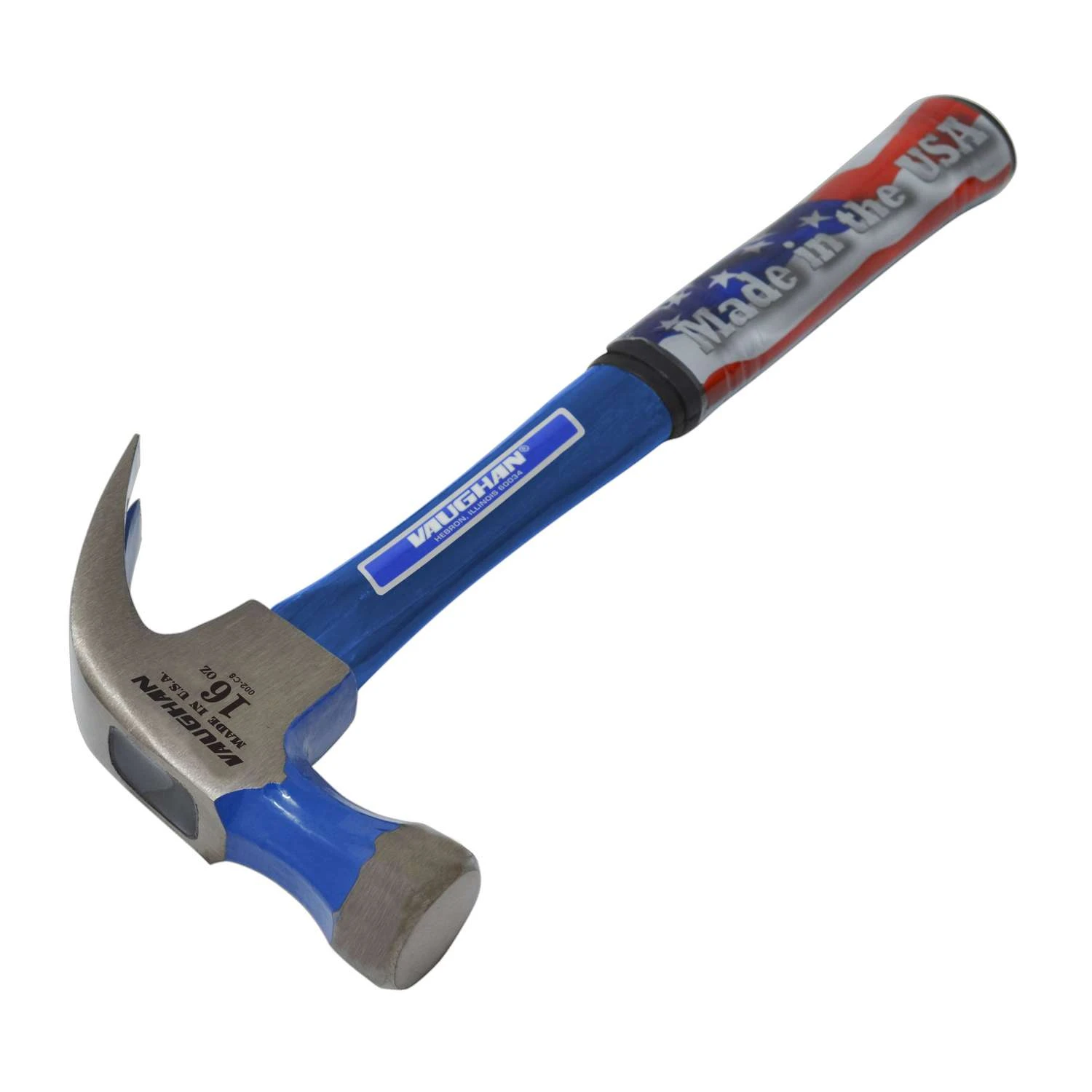 Vaughan 16 Oz Smooth Face Curved Claw Hammer 13 In. Fiberglass Handle 5 Vaughan 16 Oz Smooth Face Curved Claw Hammer 13 In. Fiberglass Handle - Image 3