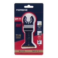 Norske Uni-Fit 1-3/4 In. Titanium-Coated Bi-Metal Oscillating Blade Nail-Embedded Wood 1 Each