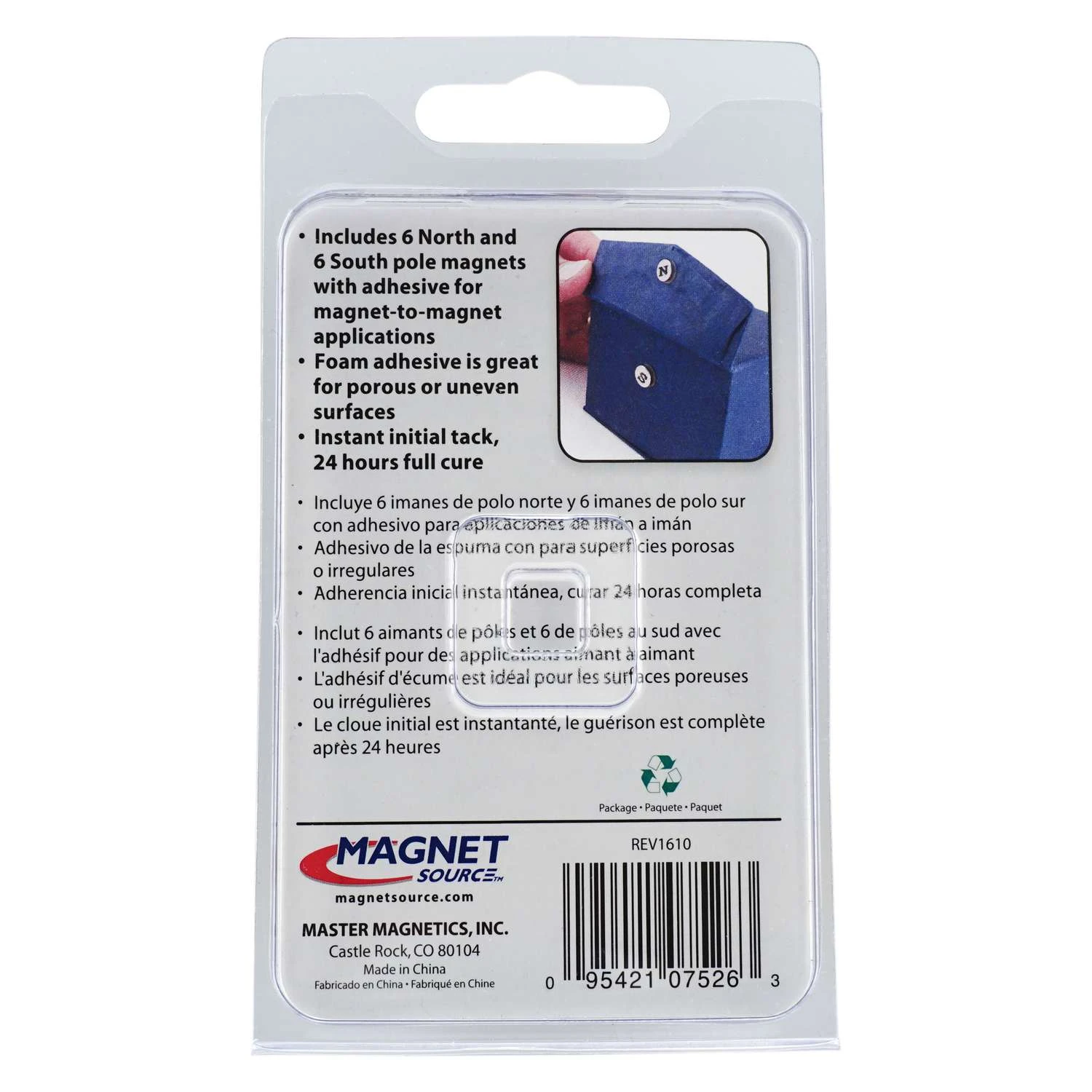 Magnet Source 0.375 In. L X 0.375 In. W Silver Disc Magnets With Adhesive 1.68 Lb. Pull 12 Pc 6 Magnet Source 0.375 In. L X 0.375 In. W Silver Disc Magnets With Adhesive 1.68 Lb. Pull 12 Pc - Image 4