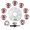 Milescraft TurnLock Router Base Plate/Bushing Set 8 Pc