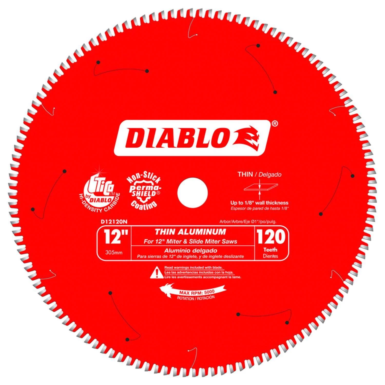 Diablo 12 In. D X 1 In. TiCo Hi-Density Carbide Circular Saw Blade 120 Teeth 1 Pk 3 Diablo 12 In. D X 1 In. TiCo Hi-Density Carbide Circular Saw Blade 120 Teeth 1 Pk