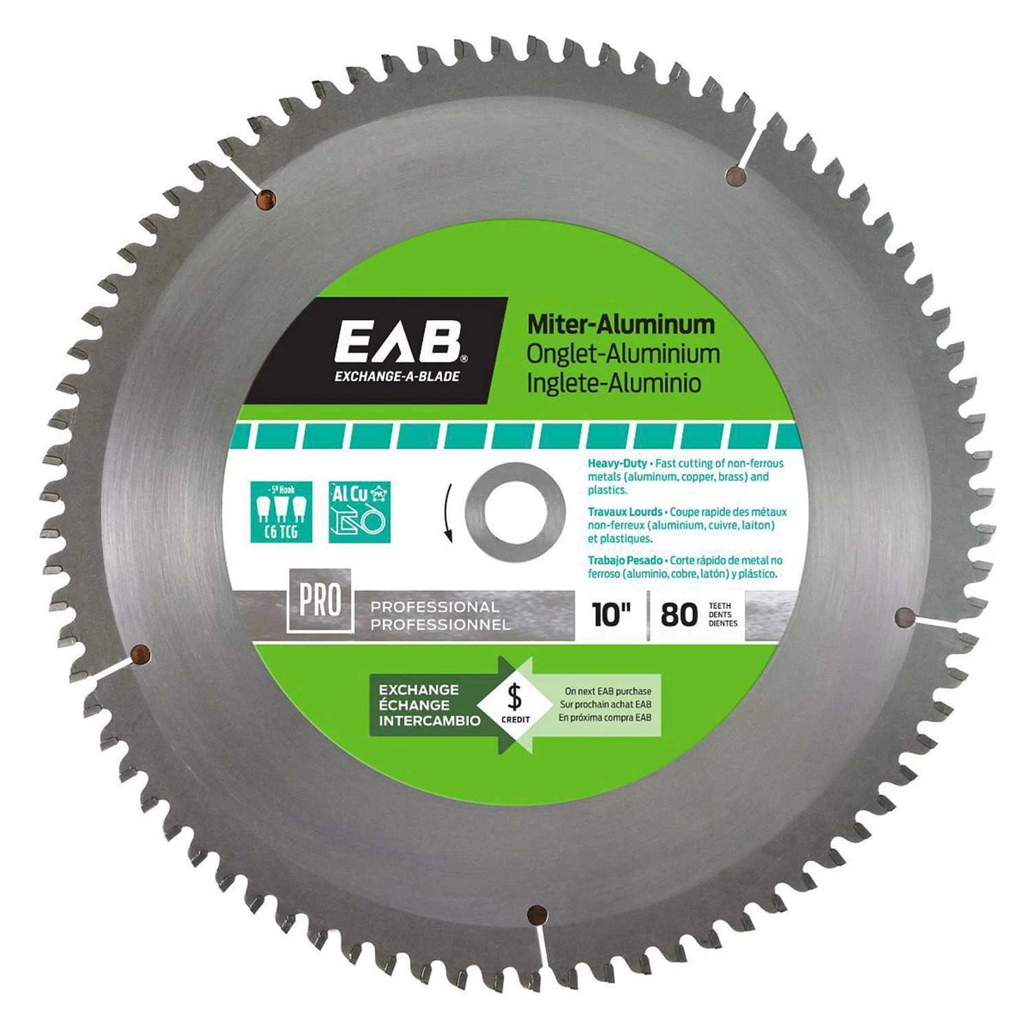 Exchange-A-Blade 10 In. D X 5/8 In. Carbide Saw Blade 80 Teeth 1 Pk 3 Exchange-A-Blade 10 In. D X 5/8 In. Carbide Saw Blade 80 Teeth 1 Pk
