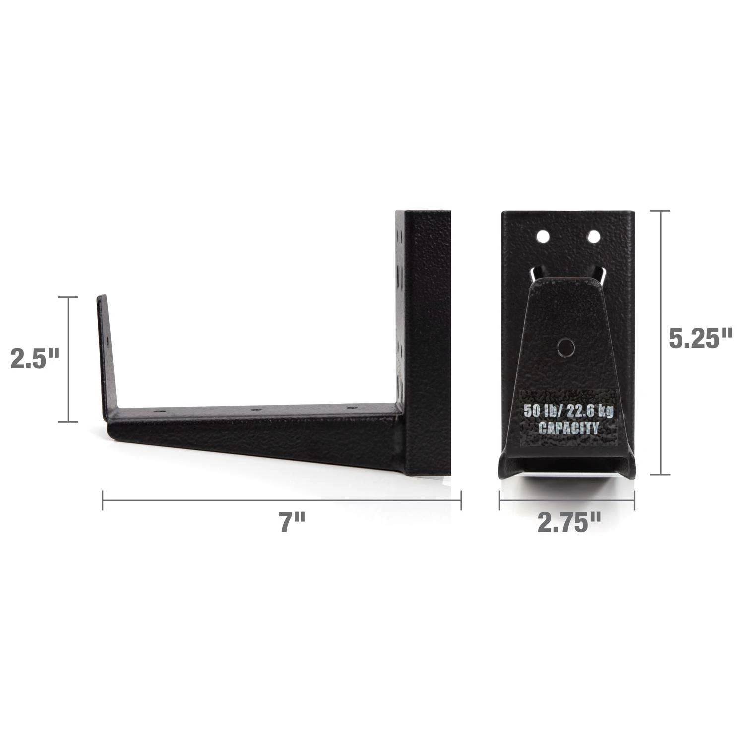 DeWalt 6 In. H Upright Cantilever Bracket Set Steel Black 4 DeWalt 6 In. H Upright Cantilever Bracket Set Steel Black - Image 2