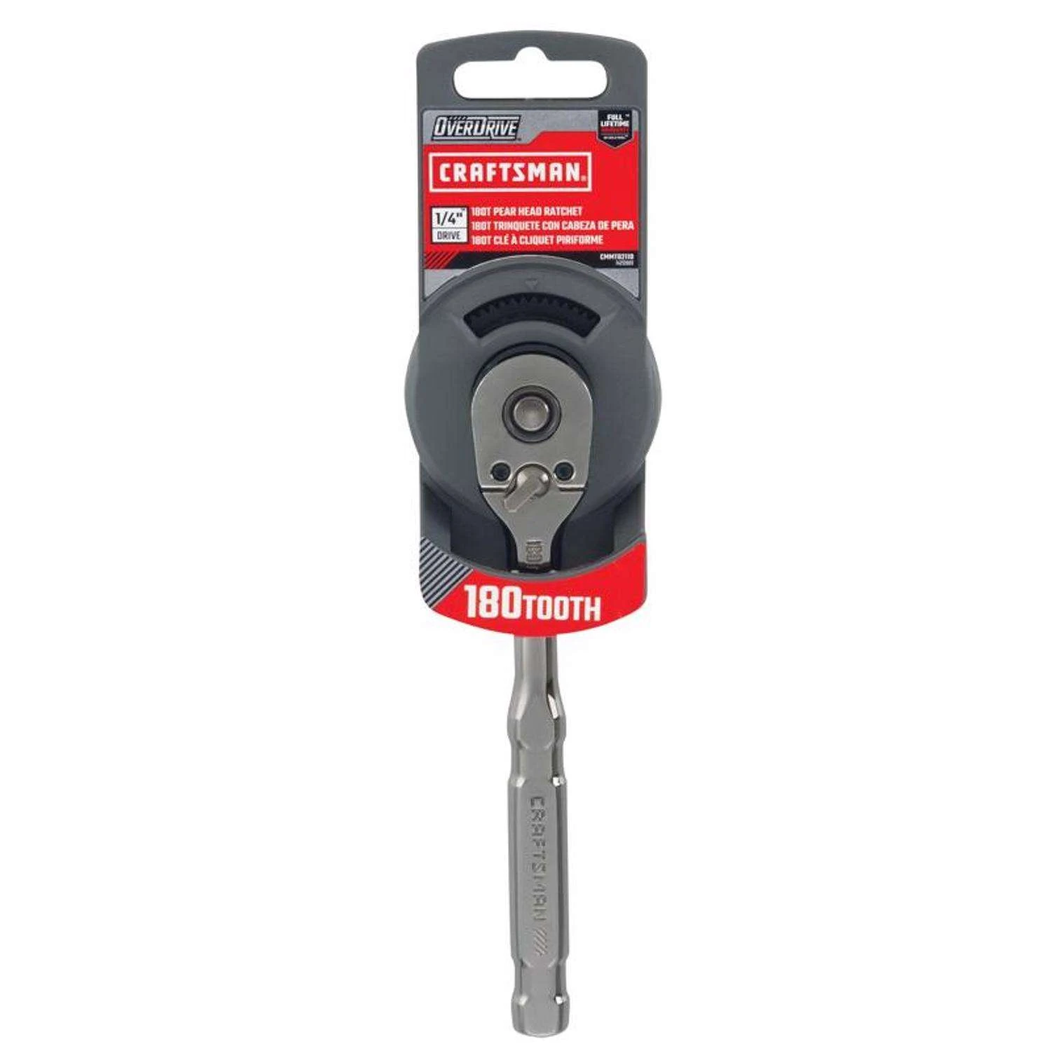 Craftsman Overdrive 1/4 In. Drive Pear Head Ratchet 180 Teeth 3 Craftsman Overdrive 1/4 In. Drive Pear Head Ratchet 180 Teeth