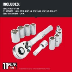 Craftsman 1/4 In. Drive SAE 6 Point Socket And Ratchet Set 11 Pc -DeWALT Outlet 34e456ef cfd2 4803 95fc 9cfd6be1cc7a
