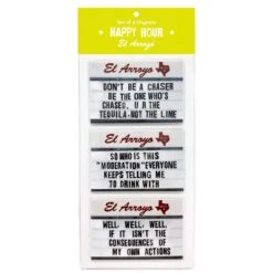 El Arroyo 9 In. L X 4 In. W Happy Hour Button Magnets 3 Pc