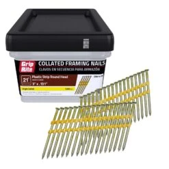 Grip-Rite 3 In. 10 Ga. Angled Strip Brite Framing Nails 21 Deg 1000 Pk -DeWALT Outlet 37ee75be d360 4ded 8619 848c2cb59c44