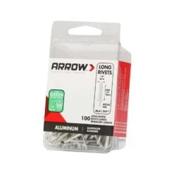 Arrow 1/8 In. D X 1/2 In. Aluminum Long Rivets Silver 100 Pk -DeWALT Outlet 381d6539 c826 43b7 bbb1 de68af14a296