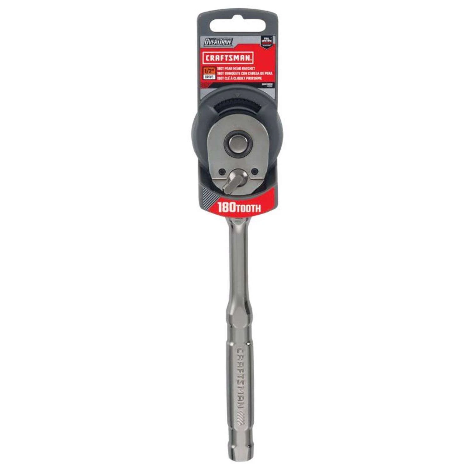 Craftsman Overdrive 1/2 In. Drive Pear Head Ratchet 180 Teeth 3 Craftsman Overdrive 1/2 In. Drive Pear Head Ratchet 180 Teeth