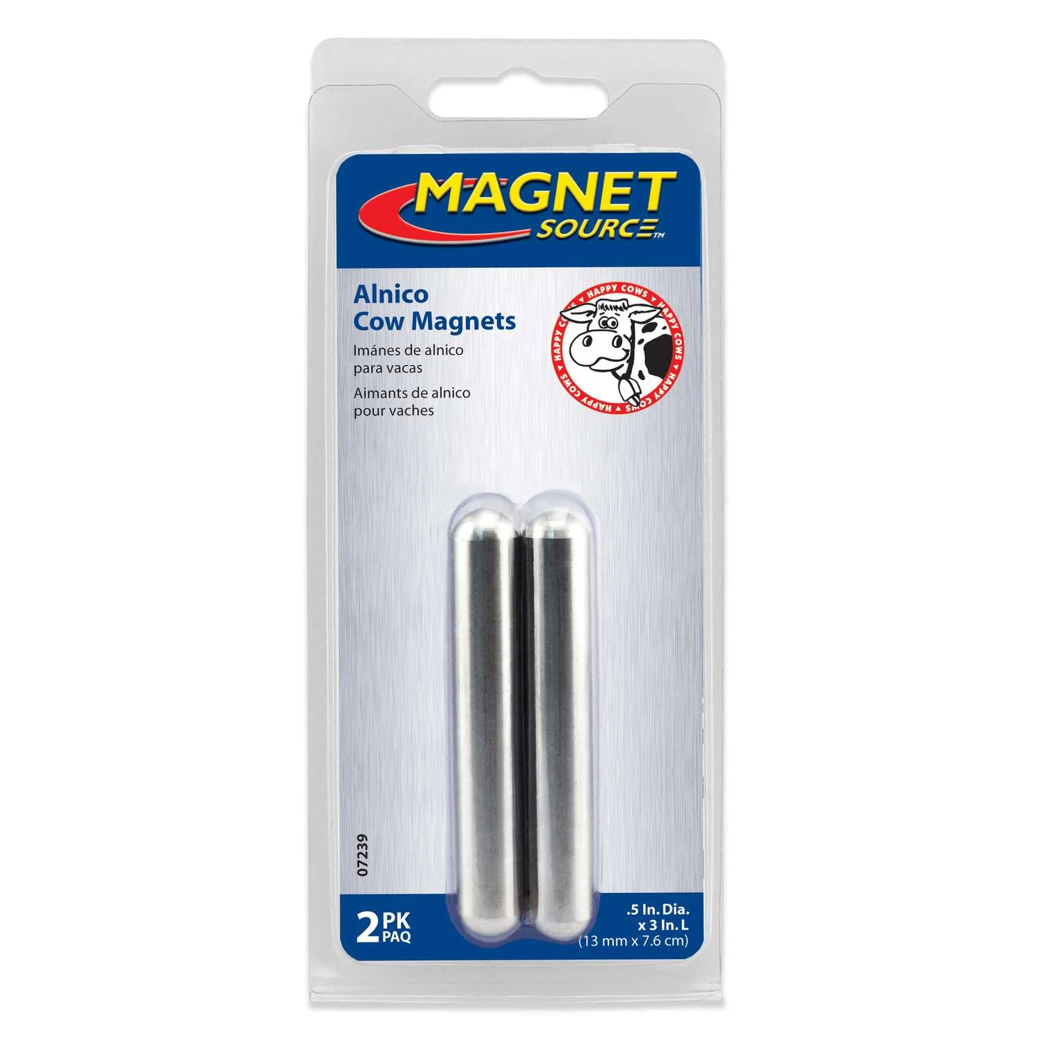 Magnet Source 3 In. L X .5 In. W Silver Cow Magnet 2 Pc 6 Magnet Source 3 In. L X .5 In. W Silver Cow Magnet 2 Pc - Image 4