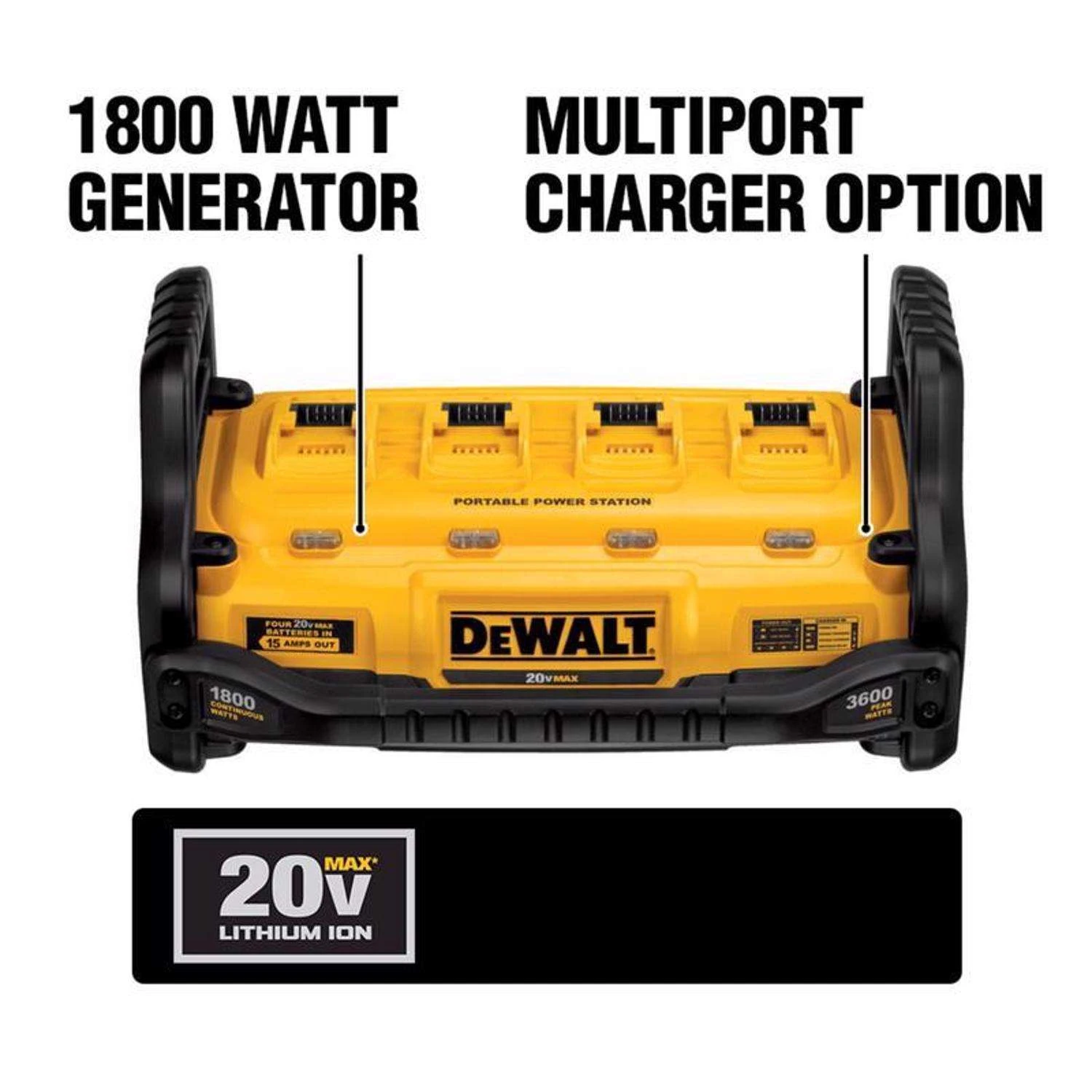 DeWalt 20V MAX DCB1800B 20 V Lithium-Ion Portable Power Station 1 Pc 4 DeWalt 20V MAX DCB1800B 20 V Lithium-Ion Portable Power Station 1 Pc - Image 2