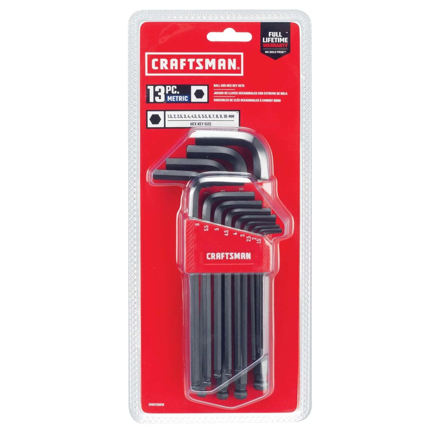 Craftsman Assorted Metric Long And Short Arm Ball End Hex Key Set 13 Pc 5 Craftsman Assorted Metric Long And Short Arm Ball End Hex Key Set 13 Pc - Image 3