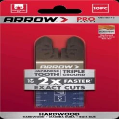 Arrow Pro 1-5/16 In. High Carbon Steel Semi-Circle Japanese Blade Hardwood 10 Pc