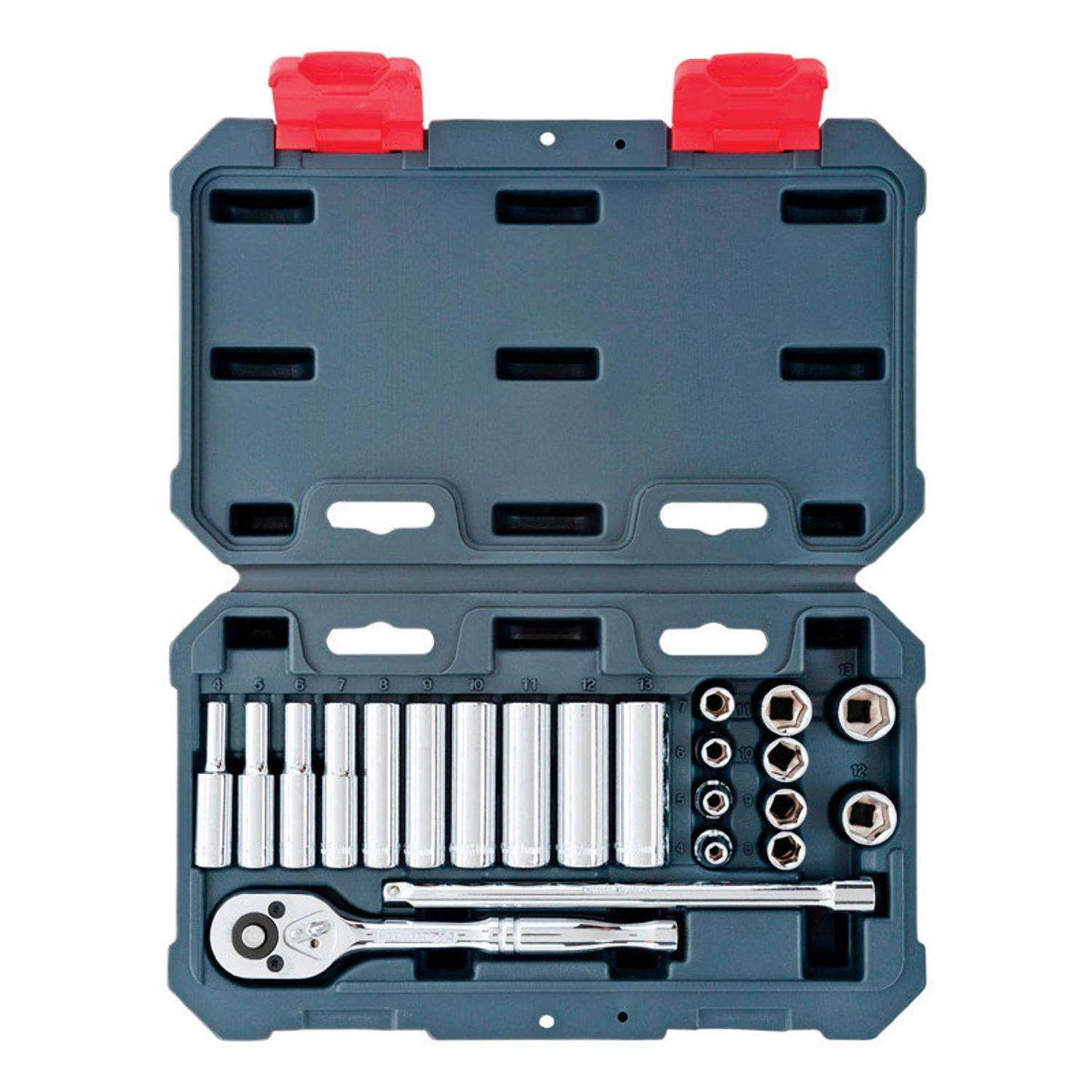 Crescent 1/4 In. Drive Metric 6 Point Standard & Deep Mechanic's Tool Set 27 Pc 3 Crescent 1/4 In. Drive Metric 6 Point Standard & Deep Mechanic's Tool Set 27 Pc