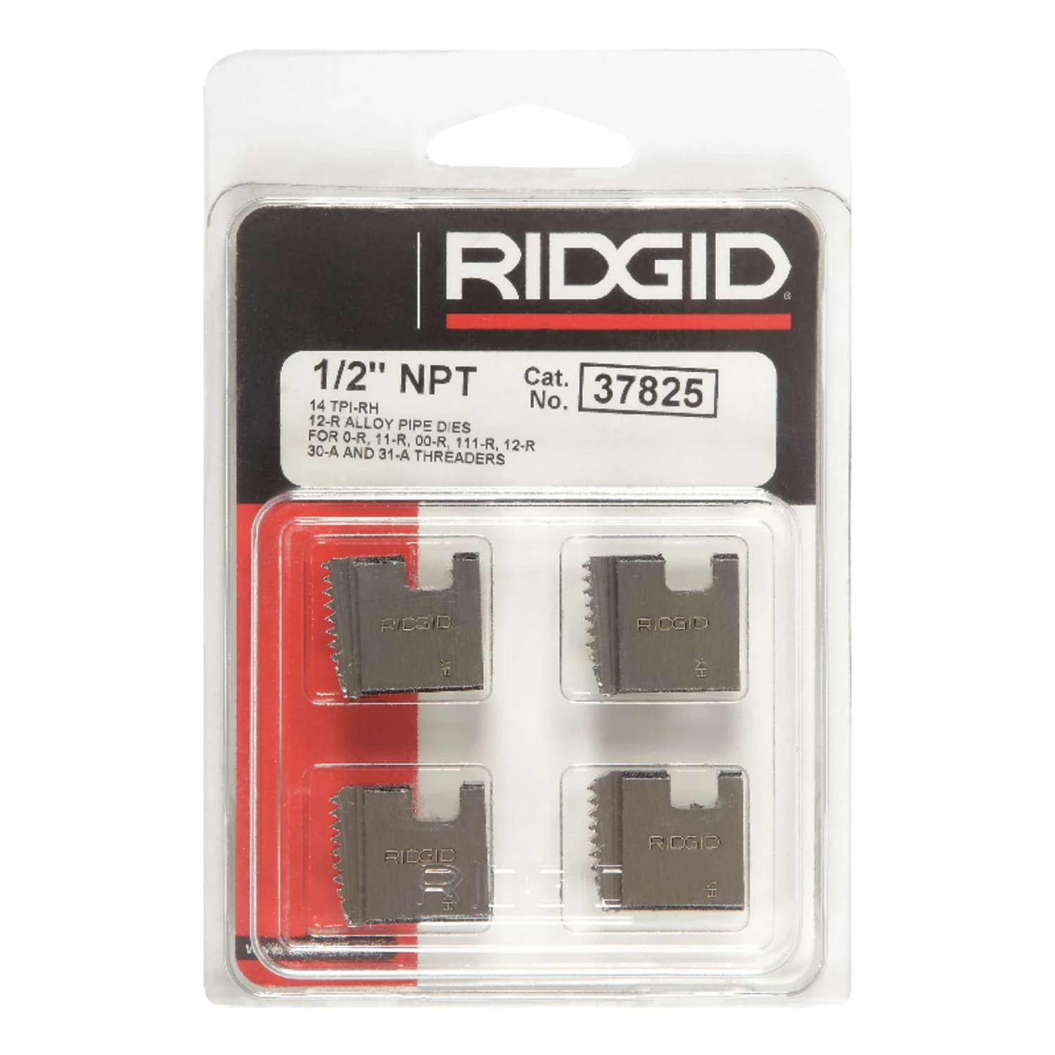 RIDGID Alloy Steel SAE Pipe Threading Die 1/2 In. 4 Pc 3 RIDGID Alloy Steel SAE Pipe Threading Die 1/2 In. 4 Pc