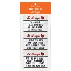 El Arroyo 9 In. L X 4 In. W Taco 'Bout It Button Magnets 3 Pc