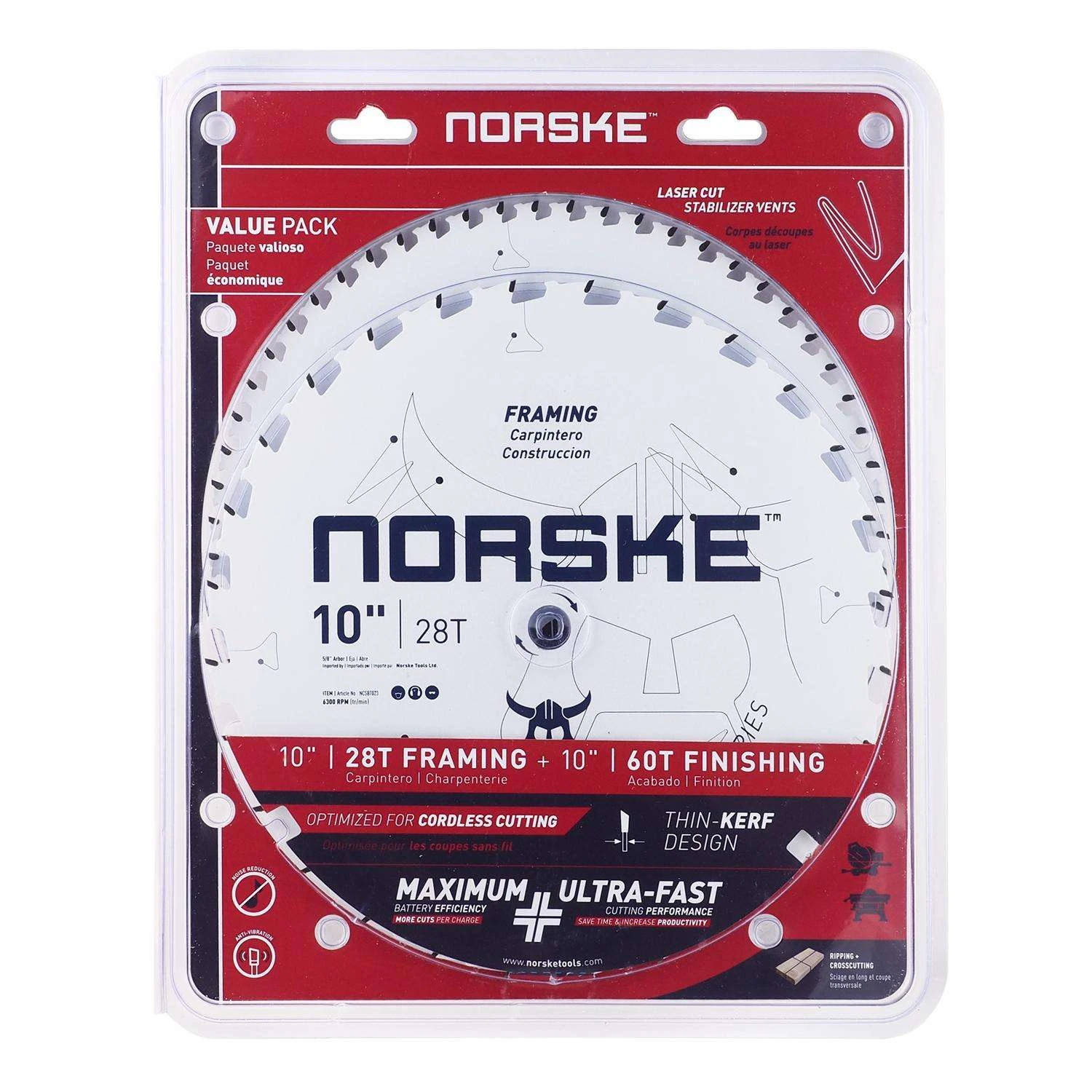 Trade A Blade 10 In. D X 5/8 In. Ultra-Thin Kerf Carbide Saw Blade Combo Pack 28/60 Teeth 2 Pk 3 Trade A Blade 10 In. D X 5/8 In. Ultra-Thin Kerf Carbide Saw Blade Combo Pack 28/60 Teeth 2 Pk