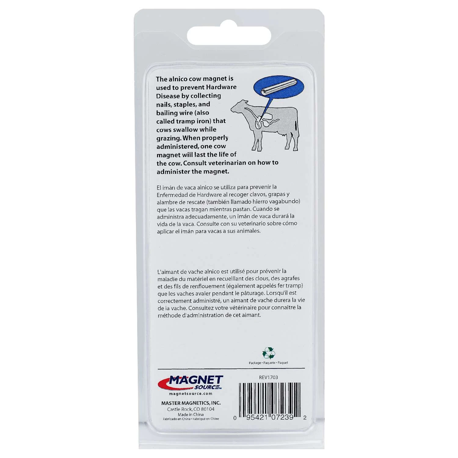 Magnet Source 3 In. L X .5 In. W Silver Cow Magnet 2 Pc 7 Magnet Source 3 In. L X .5 In. W Silver Cow Magnet 2 Pc - Image 5