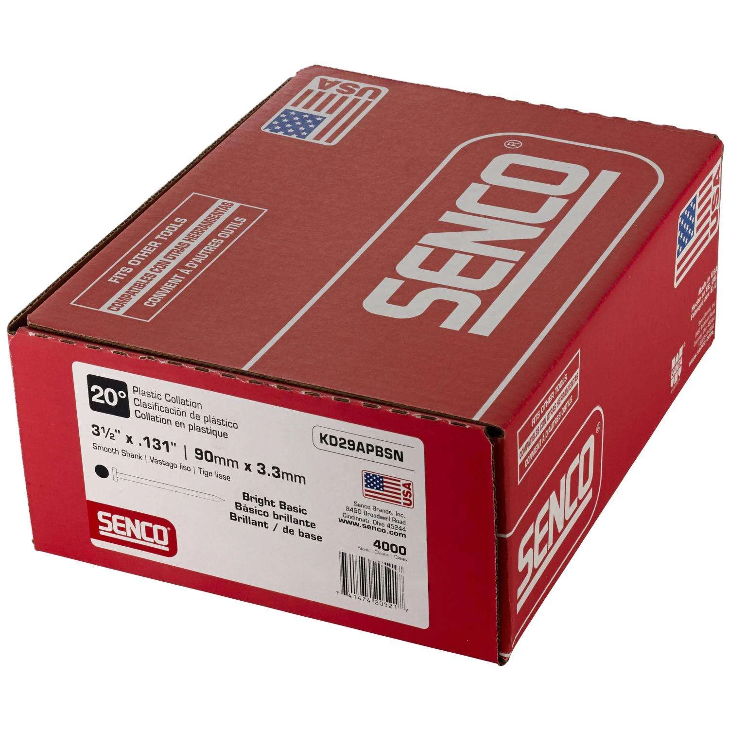 Senco 3-1/2 In. 16 Ga. Angled Strip Bright Framing Nails 20 Deg 4000 Pk 7 Senco 3-1/2 In. 16 Ga. Angled Strip Bright Framing Nails 20 Deg 4000 Pk - Image 5