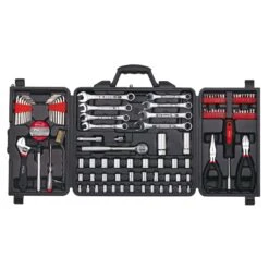Apollo Tools 1 In. X 1/4 And 3/8 In. Drive Metric And SAE 6 Point Mechanic's Tool Set 101 Pc
