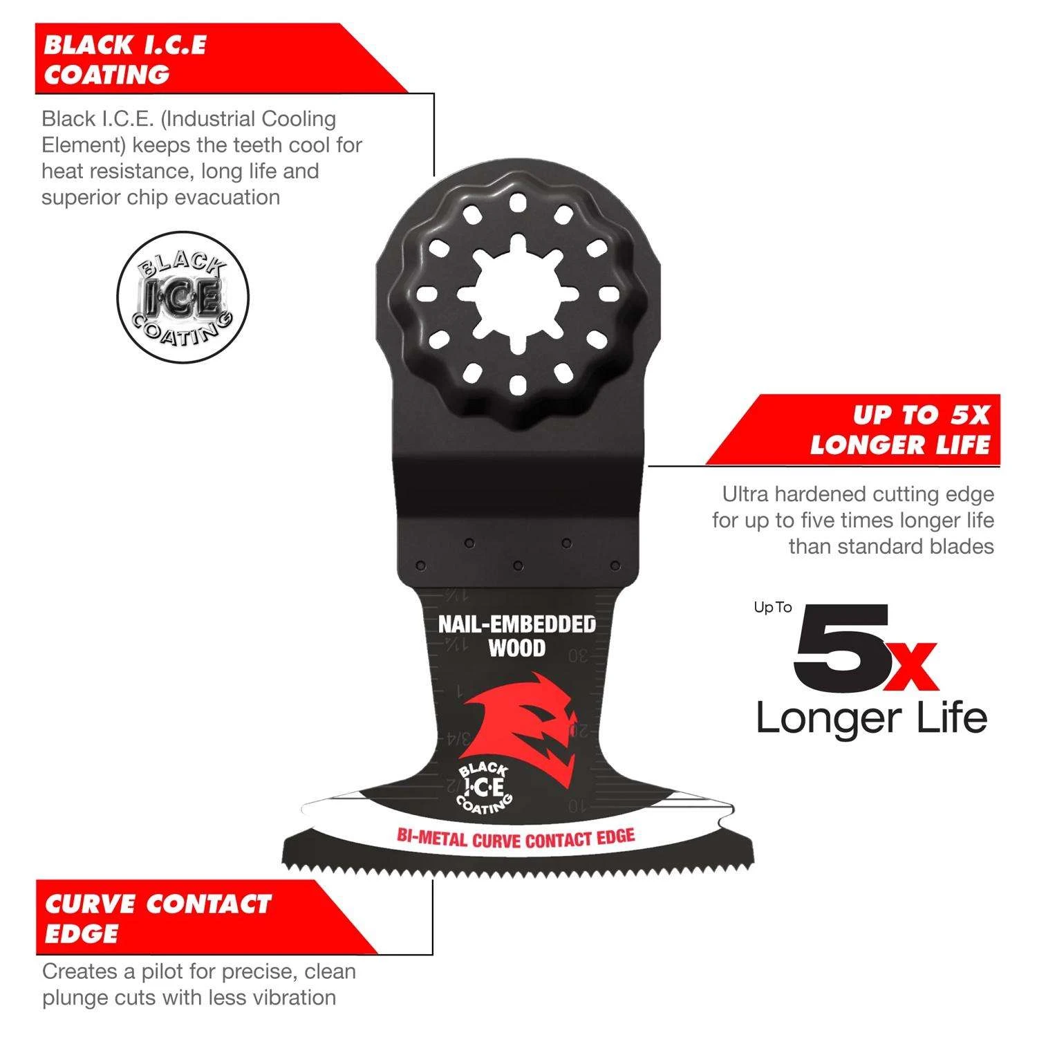 Diablo Starlock 2-1/2 In. W Bi-Metal Curved Contact Edge Oscillating Blade Nail-Embedded Wood 10 Pk 5 Diablo Starlock 2-1/2 In. W Bi-Metal Curved Contact Edge Oscillating Blade Nail-Embedded Wood 10 Pk - Image 3