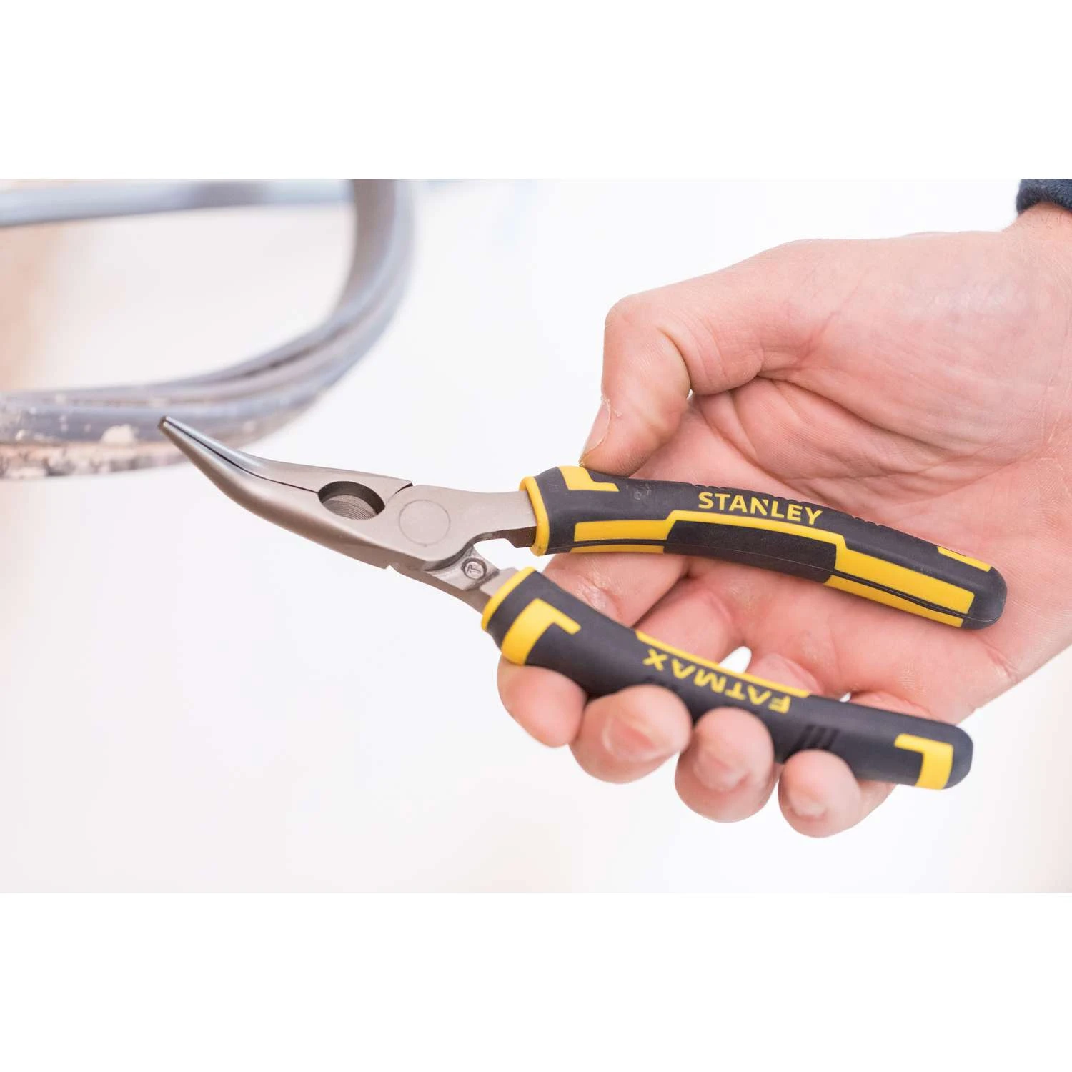 Stanley FatMax 6-3/8 In. Carbon Steel Bent Long Nose Pliers/Cutter 4 Stanley FatMax 6-3/8 In. Carbon Steel Bent Long Nose Pliers/Cutter - Image 2