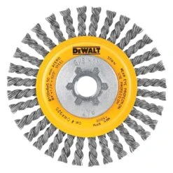 DeWalt 4 In. Coarse Crimped/Knotted Wire Wheel Brush Carbon Steel 20000 Rpm 1 Pc