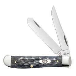 Case Pocket Worn Mini Trapper Knife Gray 1 Pc
