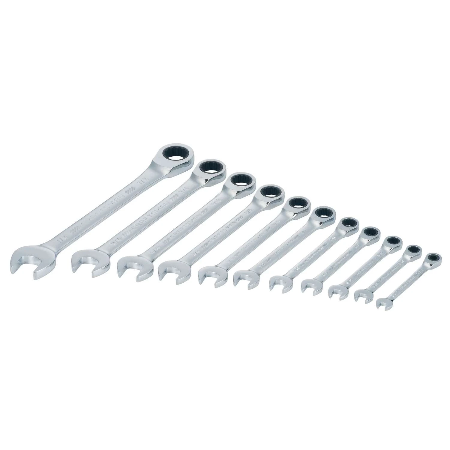 Craftsman SAE Ratcheting Combination Wrench Set 11 Pc 4 Craftsman SAE Ratcheting Combination Wrench Set 11 Pc - Image 2