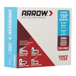 Arrow T50 3/8 In. W X 5/16 In. L 18 Ga. Flat Crown Heavy Duty Staples 5000 Pk -DeWALT Outlet 7390085a df38 4fb4 94dd 81a9101f469b