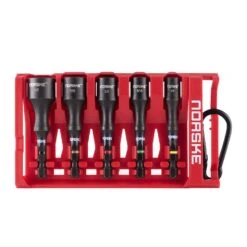 Norske 2-9/16 In. L S2 Steel Nut Setter Set 5 Pc