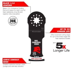 Diablo Starlock 1-1/4 In. W Bi-Metal Curved Contact Edge Oscillating Blade Nail-Embedded Wood 3 Pk -DeWALT Outlet 7bf7381e e346 456b a9ce fb2ea50a756e