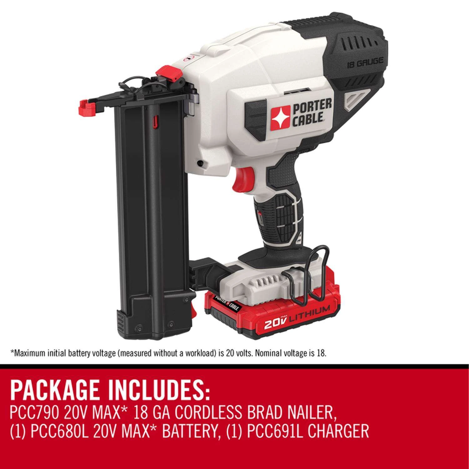 Porter Cable 18 Ga. Cordless Brad Nailer 20 V 5 Porter Cable 18 Ga. Cordless Brad Nailer 20 V - Image 3