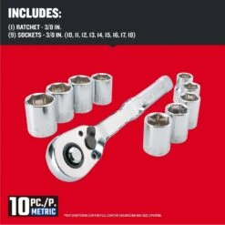 Craftsman Assorted X 3/8 In. Drive Metric 6 Point Standard Socket 10 Pc -DeWALT Outlet 7e86d652 9a6f 4f54 a429 324f693aa885