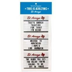 El Arroyo 9 In. L X 4 In. W This Is Adulting Button Magnets 3 Pc