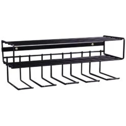 C2M 7.5 In. H X 21.5 In. W X 7.5 In. D Black Steel Wall Mount Tool Holder