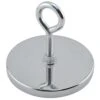 Magnet Source 4.625 In. L X 4.9 Dia. In. W Silver Round Magnet With Hook 200 Lb. Pull 1 Pc