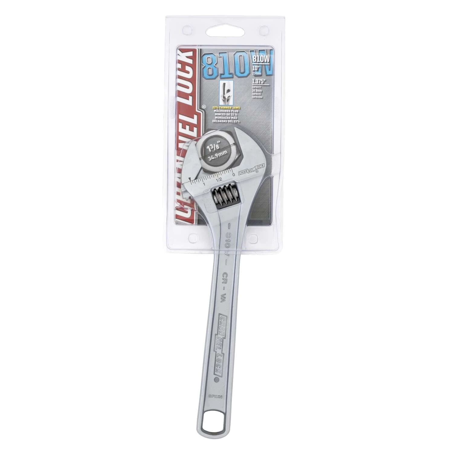Channellock Metric And SAE Adjustable Wrench 10 In. L 1 Pc 5 Channellock Metric And SAE Adjustable Wrench 10 In. L 1 Pc - Image 3