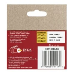 Arrow T59 5/16 In. W X 11/16 In. L Insulated Crown Cable Staples 300 Pk -DeWALT Outlet 8938e36e 68e7 4356 bf29 e39eb454e535