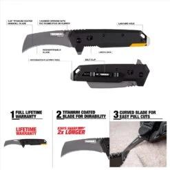 ToughBuilt 8.23 In. Folding Pocket Knife Black/Orange/Silver 1 Pc -DeWALT Outlet 897e45ca 0a6c 4549 a106 9b6b2adc57fe